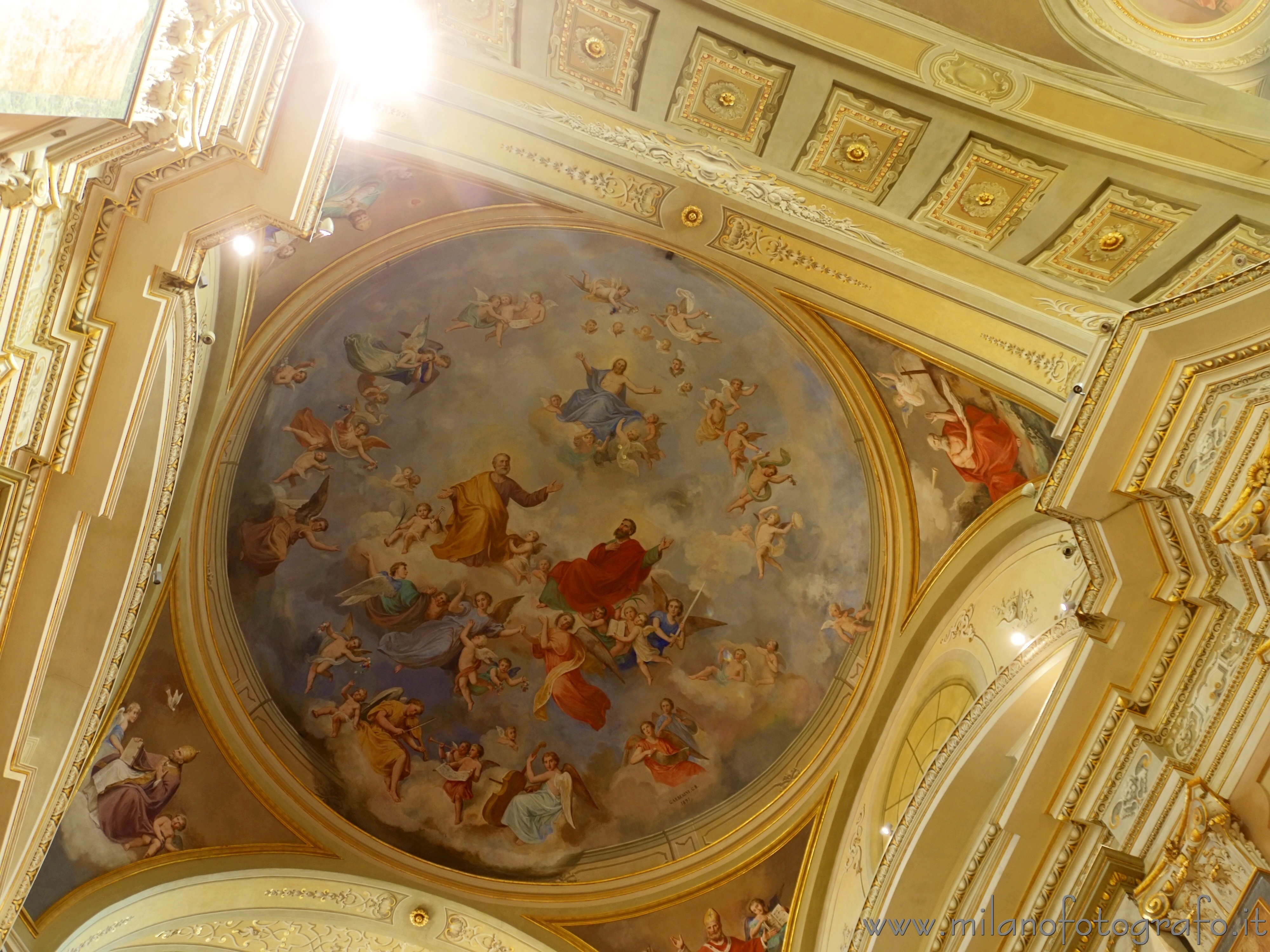 Cilavegna (Pavia, Italy) - Frescos on the ceiling of the Church of the Saints Peter and Paul